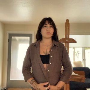 Vintage linen button down